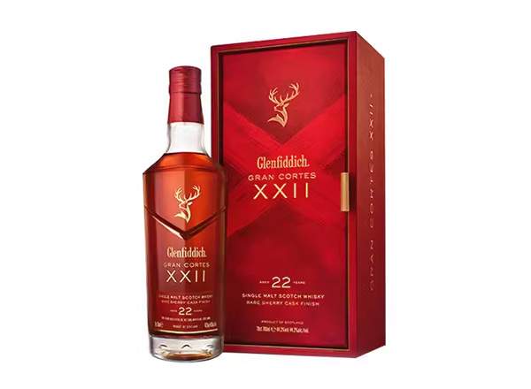 广州回收格兰菲迪22年璀璨珍藏版威士忌700ml礼盒装Glenfiddich XXII苏格兰威士忌