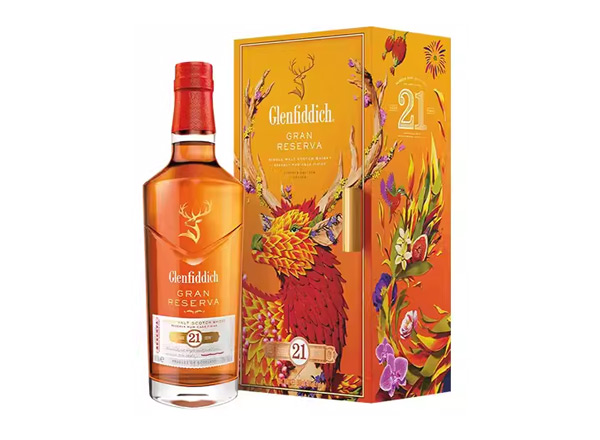 广州回收格兰菲迪21年700ml福鹿生花新年装福鹿呈祥新春礼盒装Glenfiddich苏格兰威士忌