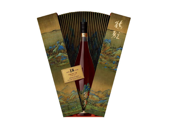 广州鹤驻18年黄酒回收鹤驻新花雕18年珍藏版千里江山图